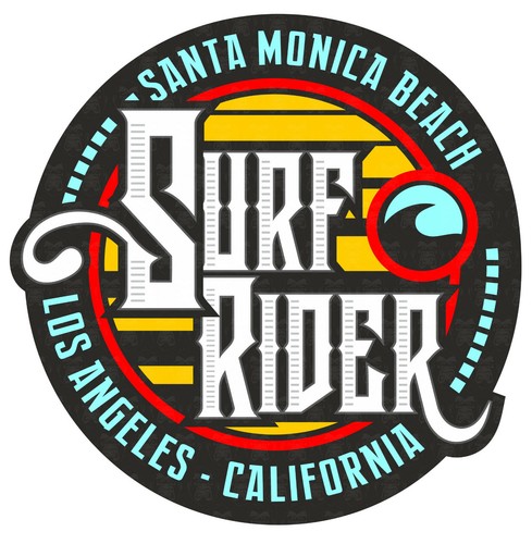 Surfer sticker beach - ,
