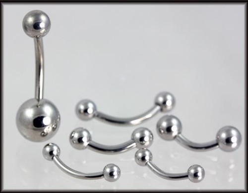 Titanium curved bar banana - curved,