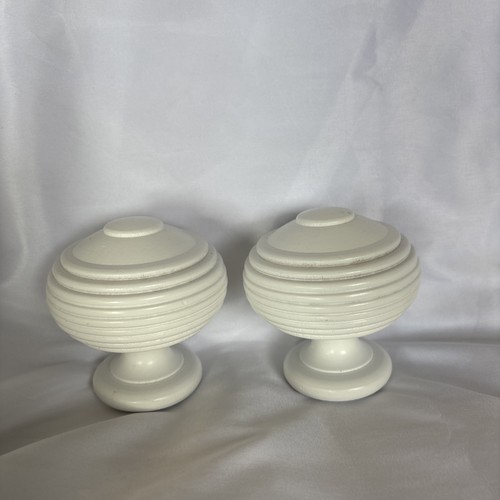 35mm wood ribbed - ball, finial