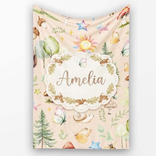 Soft fleece blanket watercolor - soft,