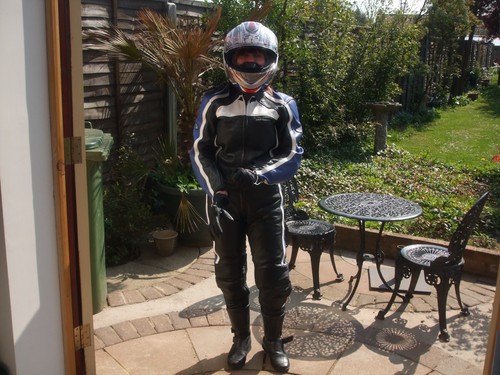 Motorcycle leather suit - leather,
