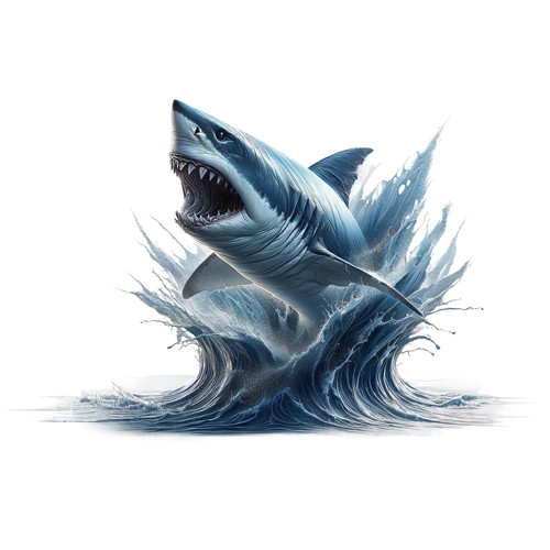 Great white shark vinyl - white,
