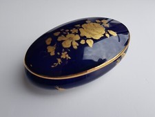 Limoges cobalt blue oval