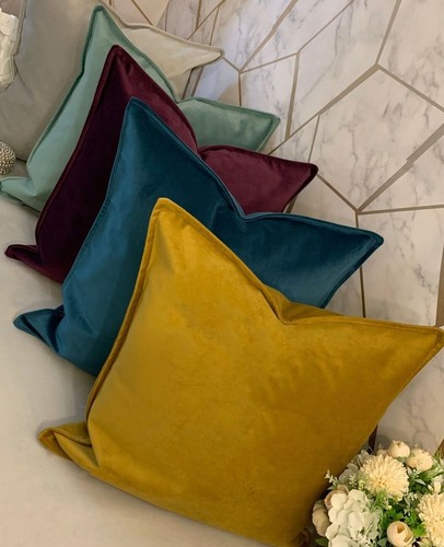 Velvet cushion cover - velvet, handmade