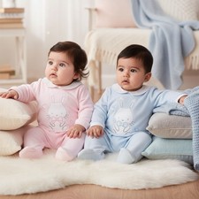 Baby Sleepsuit Velour Babygrow