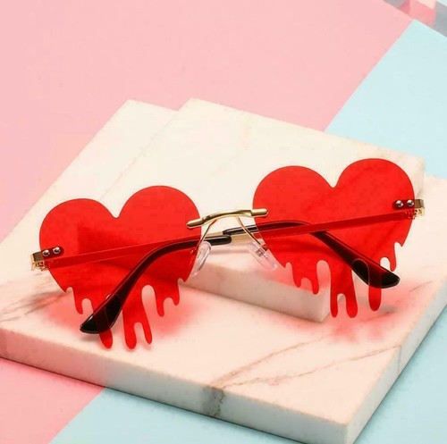 Heart rimless sunglasses - heart,