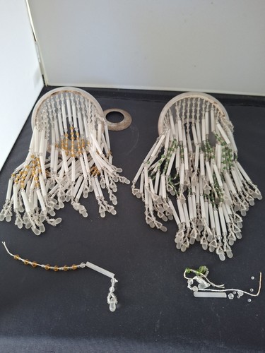 Two beaded vintage shades - two,