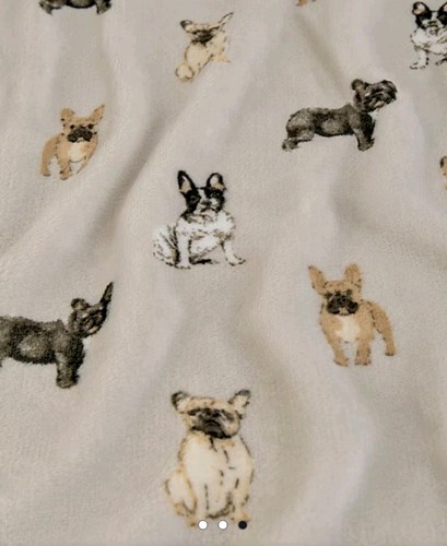 French bulldog blanket fleece - french,