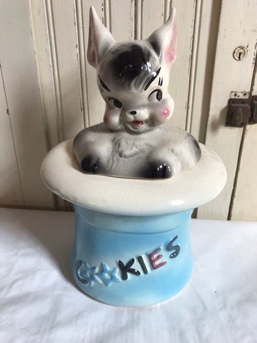 Rabbit hat cookie jar - hat,