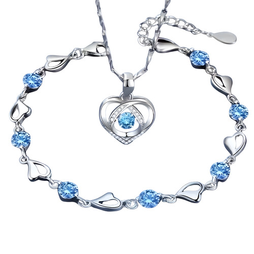 Piece heart necklace - necklace, and