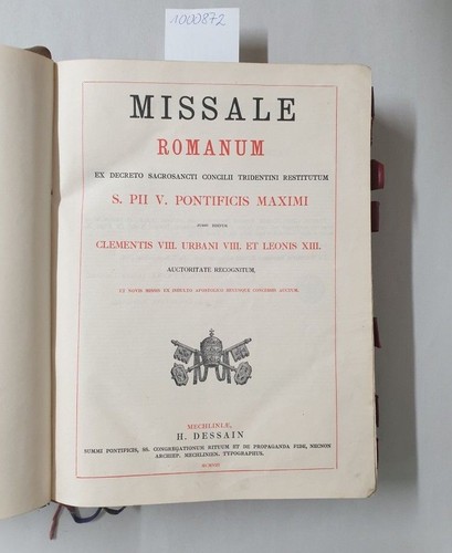 Missale romanum decreto - romanum,