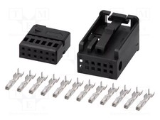 Quadlock black Connector housing PIN: 12 plug