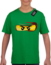 BRICKS EYES KIDS T SHIRT DESIGN NINJAGO TOP GIFT PRESENT IDEA BOYS NEW