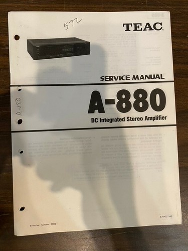 Teac 880 a880 amp service - a880,
