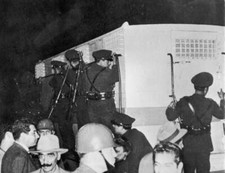 The prison van transporting