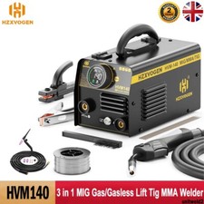 HZXVOGEN 3IN1 Portable MIG Welder 140A ARC Lift TIG MIG NoGas Welding Machine UK