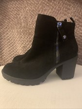 Ladies Black Suede Ankle Boots