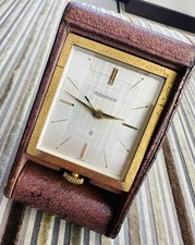 Jaeger LeCoultre 8 Day Vintage Travel Clock with Alarm, probably 50s/60s.