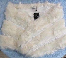 Womens Cream Light  Faux Fur