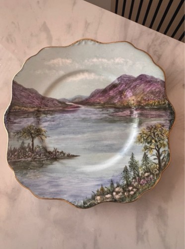 Vintage hand painted loch - hand-painted,