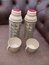 2 VINTAGE 1970'S STEEL THERMOS
