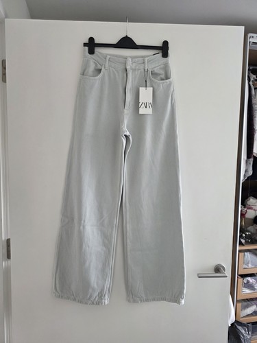Light blue zara trousers - blue, wide