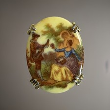 Vintage Brooch Courting Couple