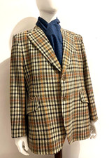 John G Hardy Pure Wool Check Vintage Tweed Sports Hacking Hunting Jacket 43 L