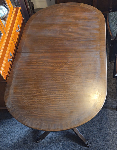 Vintage oval brown wood - brown,