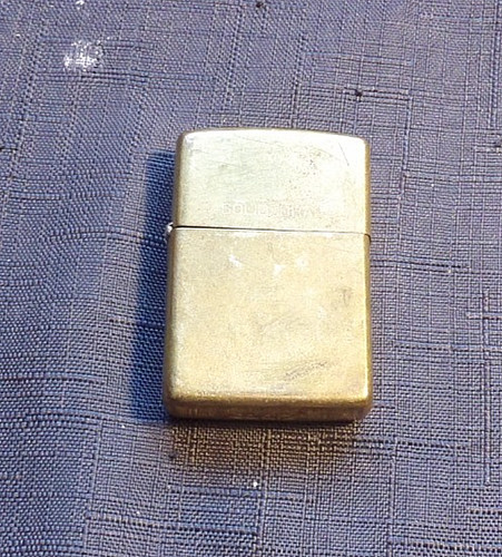 Vintage solid brass zippo - vintage,