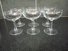 SIX X VINTAGE 1950'S/60'S CHAMPAGNE SAUCERS (ROUND  STEMS)