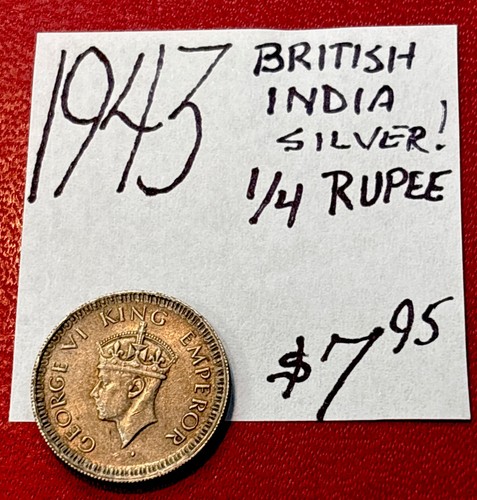 1943 british india - 1943, silver