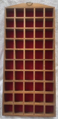 Wooden thimble display - thimble, case