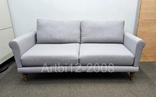 John Lewis Scroll Medium 2 Seater Sofa, Light Leg, Grey (4204)