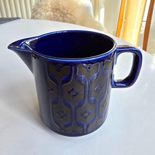 Vintage Hornsea Blue Heirloom Milk / Cream Jug 1970s John Clappison