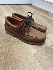 Joseph Cheaney Tan Brown Leather Boat Deck Shoes Men's UK 7