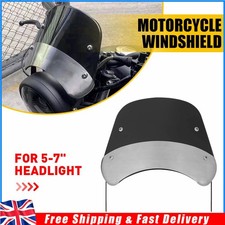 Universal Motorcycle HeadBulb Windshield Screen Deflector Windscreen Smoked UK
