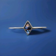 Vintage Sterling Silver Brooch Butterfly Wing Tropical Parrot C1883