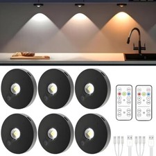 AIBOO LED Rechargeable Slim Cabinet Light,2cm,Remote Control,Magnetic Mount