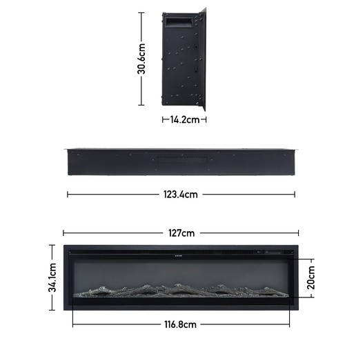 100 electric fire media - 40"-100",