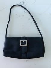 Y2K Black Satin Mini Shoulder
