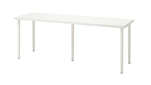 White ikea long - white,