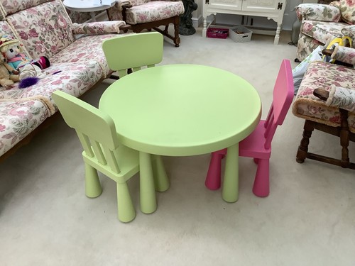 Ikea child table chairs - ikea,