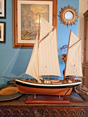 Sailing barge large wooded - sailing,