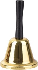 eMKay® Small Classic Stainless Steel Hand Bell - GOLD (12cm Tall)