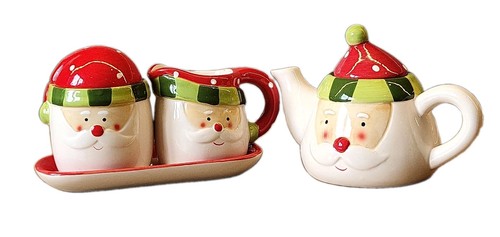 Father christmas teapot milk - christmas,