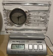 Daum Crystal Art Glass Clock Thor 25model , Quartz , analogue dial with seconds 