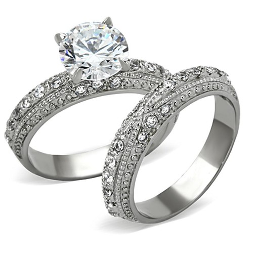 Antique style pave wedding - antique,