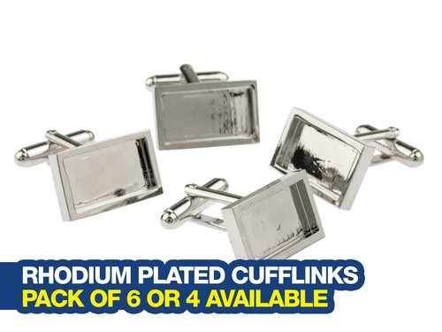 Rhodium plated cuff link - plated,