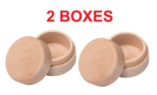 2 x Wooden with Lid Jewellery